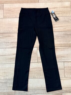 Skechers High Waist Straight Leg Pants Black Women’s Large NWT